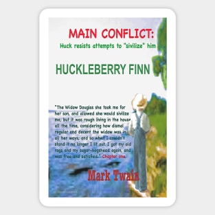 Huckleberry Finn Main Conflict Sticker